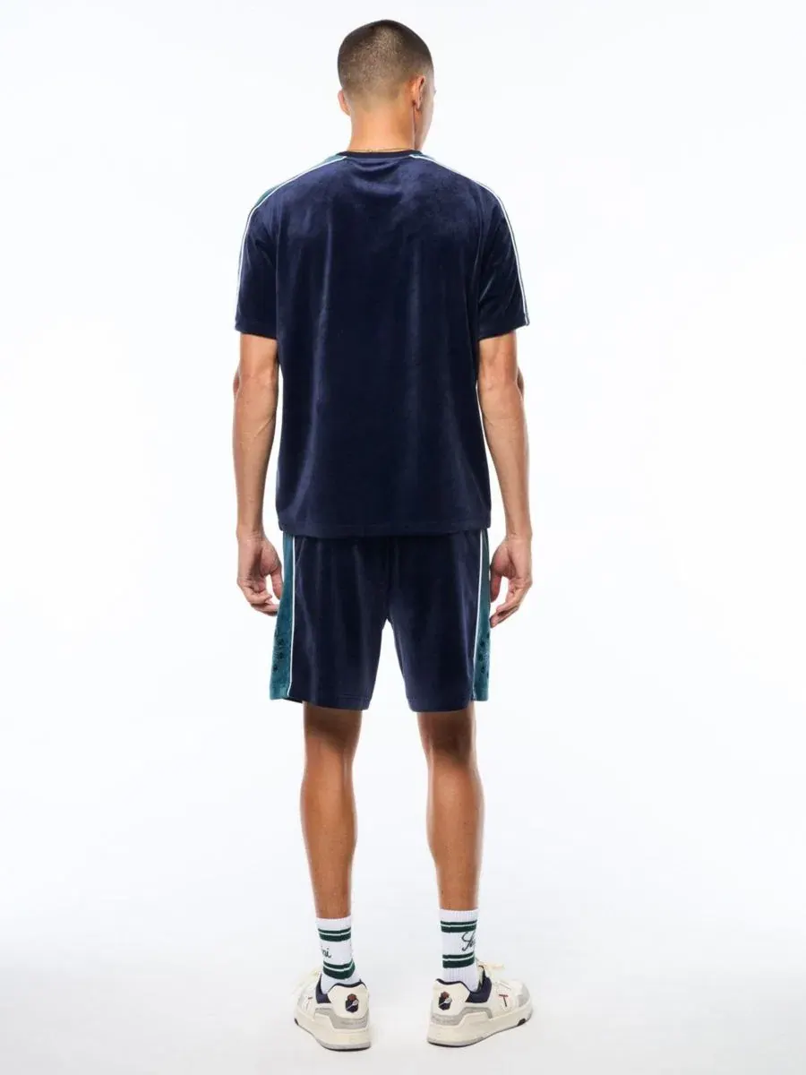 Футболка из велюра с нагрудным карманом Cresta Velour Pocket Sergio Tacchini — изображение 4 из 5, синий