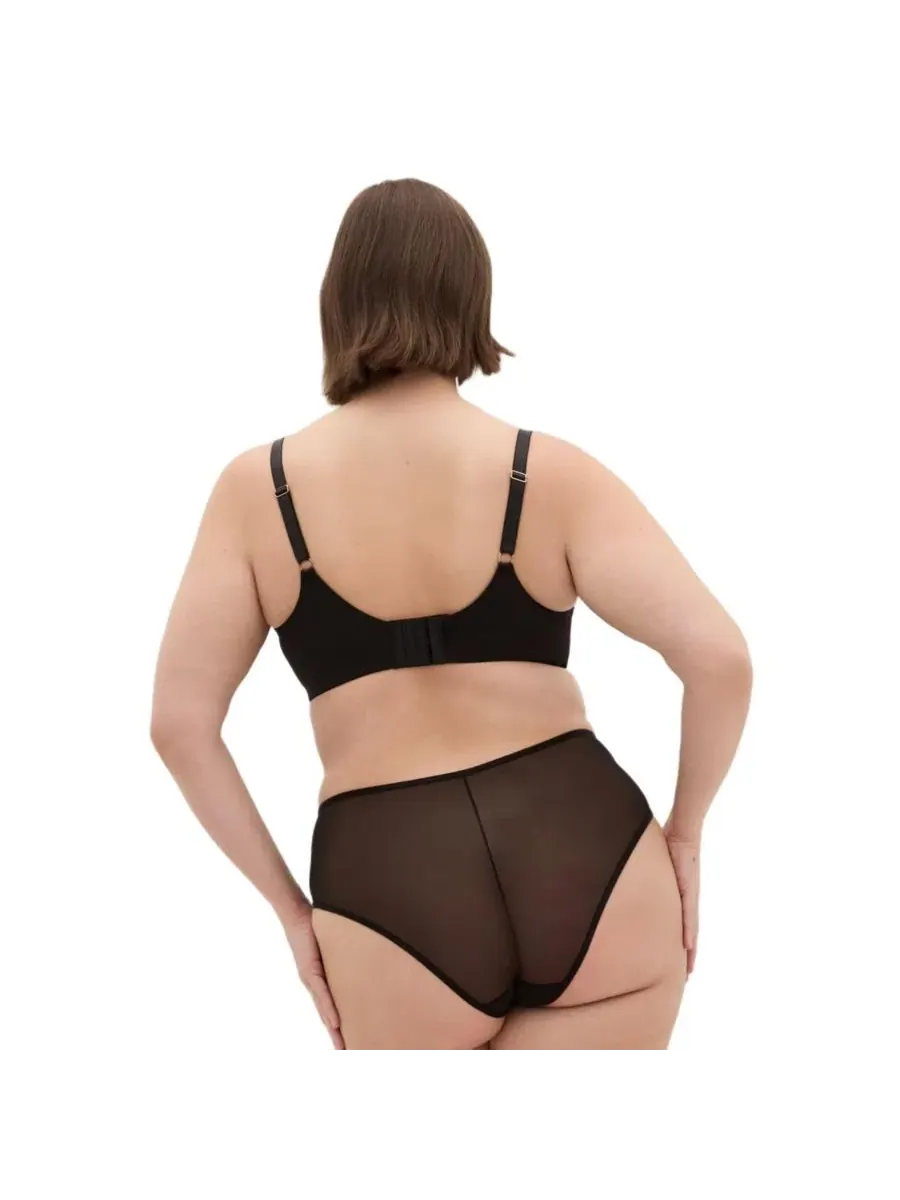 Бюстгальтер с косточками и поролоновой чашкой Poppy Demi Underwire CITY CHIC — изображение 3 из 5, черный