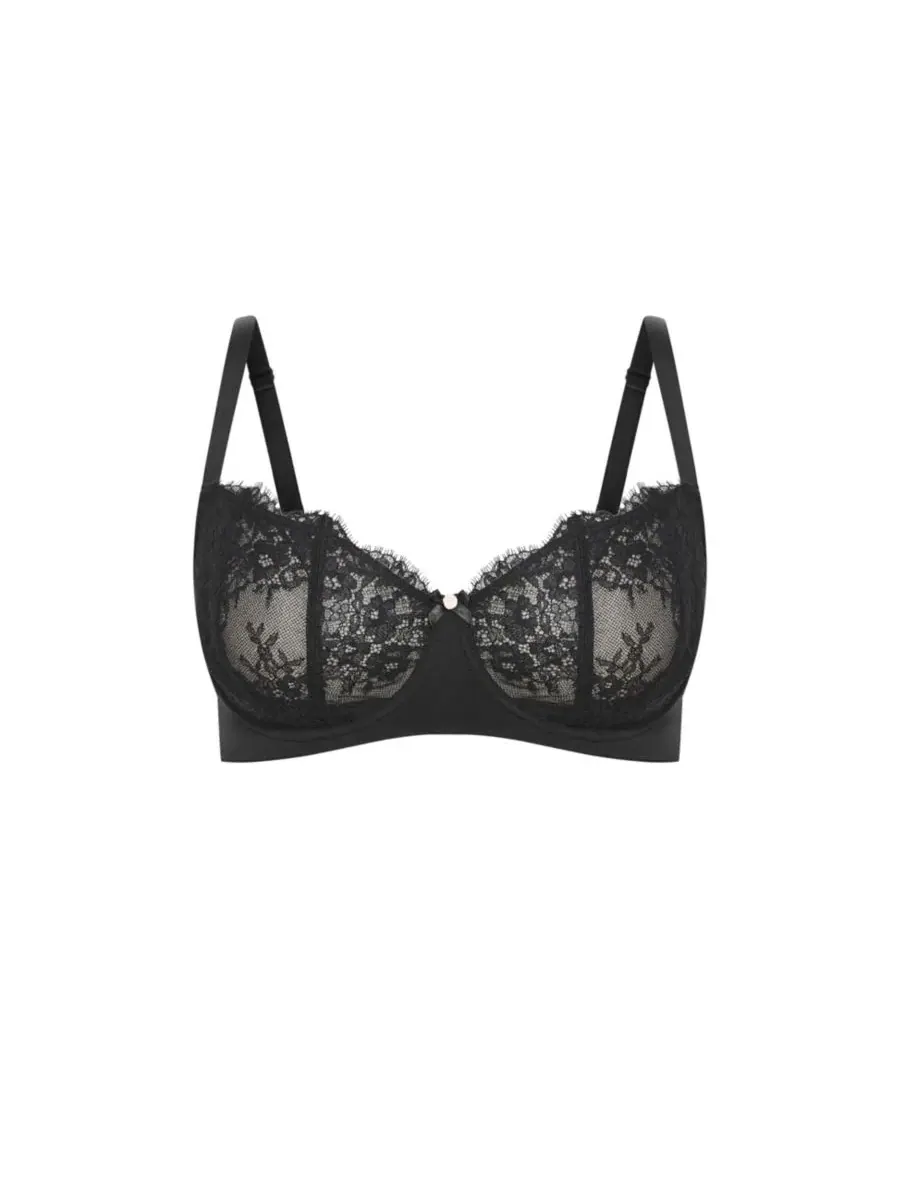 Бюстгальтер с косточками и поролоновой чашкой Poppy Demi Underwire CITY CHIC — изображение 4 из 5, черный