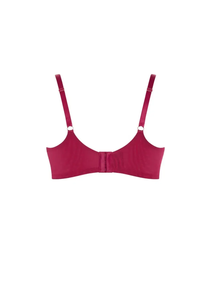 Бюстгальтер с чашками на косточках Poppy Demi Underwire Bra CITY CHIC — изображение 5 из 5, красный