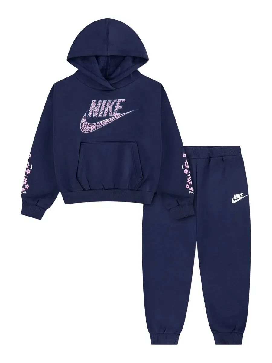Комплект из худи и джоггеров с длинным рукавом Retro Remix Nike — изображение 1 из 4, темно-синий