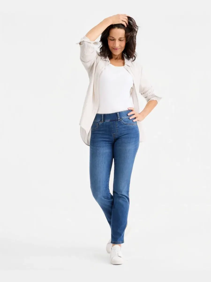 Джинсы прямого кроя с эффектом коррекции Summit Wash Style & Co, Summit Wash — изображение 1 из 6