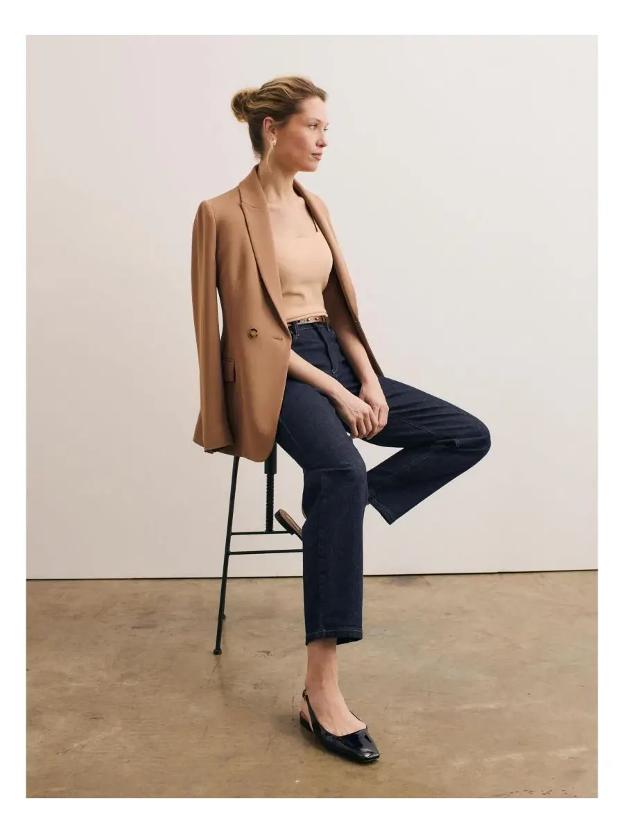 Блейзер удлиненный Knighton Clever Crepe The Fold — изображение 8 из 8, серый