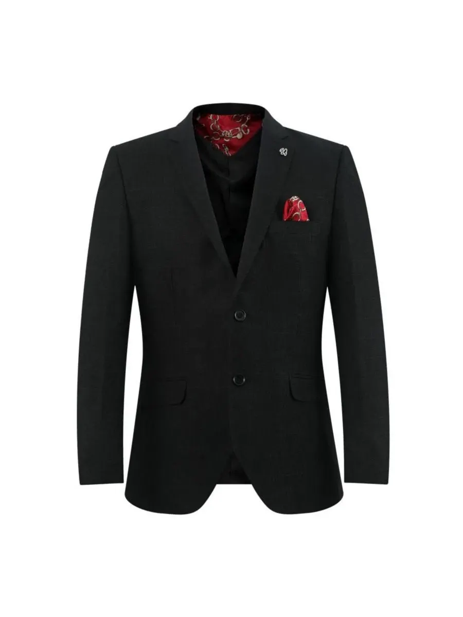 Мужской пиджак спортивного кроя Slim Fit, Melange Elie Balleh — изображение 3 из 3, черный