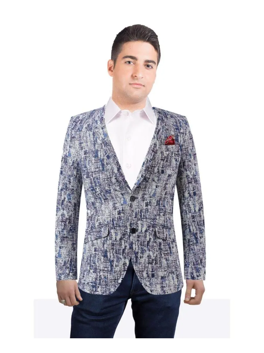 Мужской пиджак slim fit с лацканами