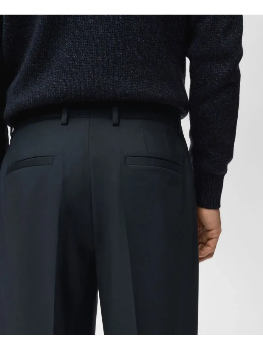 Мужские брюки от костюма Boston Slim-Fit MANGO — изображение 6 из 8, темно-синий