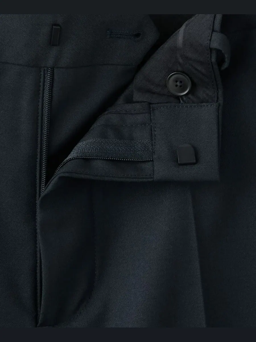 Мужские брюки от костюма Boston Slim-Fit MANGO — изображение 7 из 8, темно-синий