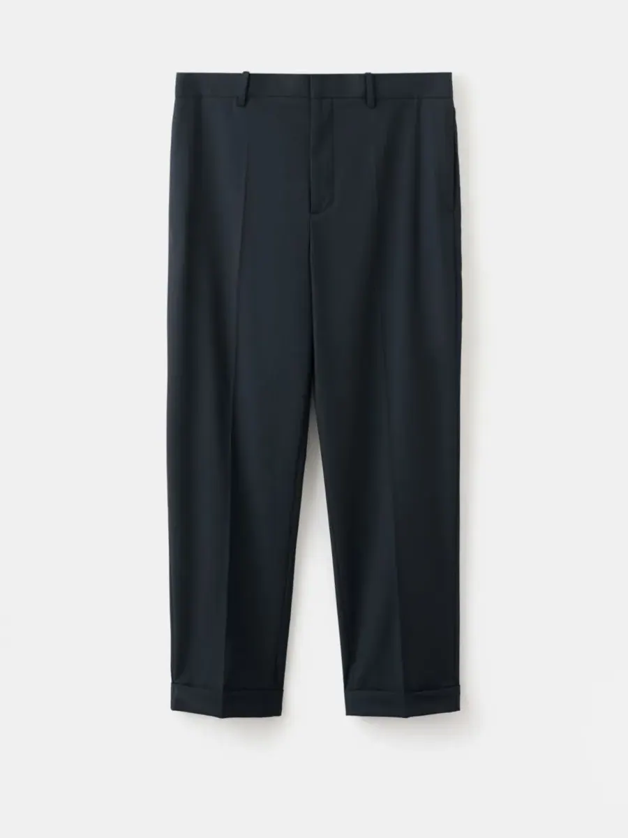 Мужские брюки от костюма Boston Slim-Fit MANGO — изображение 8 из 8, темно-синий