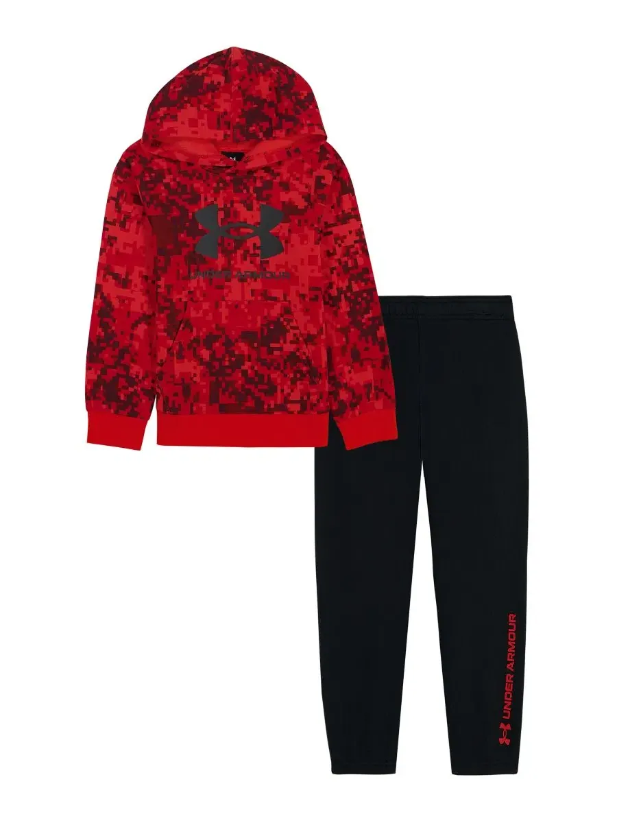 Комплект из футерованного худи и джоггеров Rival Fleece, 2 предмета Under Armour — изображение 5 из 9, красный