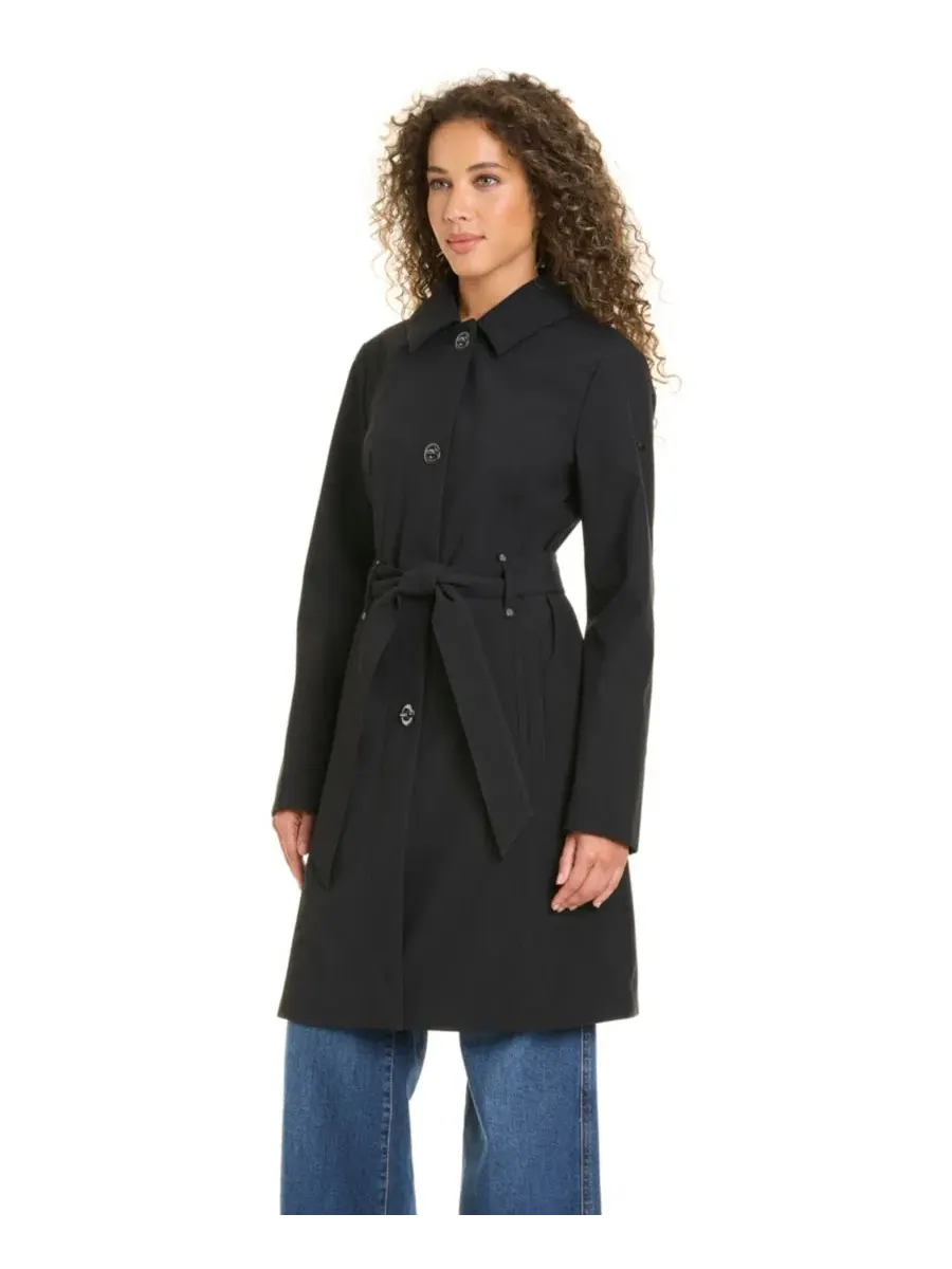 Пальто с поясом из софтшелла, модель Belted Softshell Coat Jones New York — изображение 11 из 13, черный