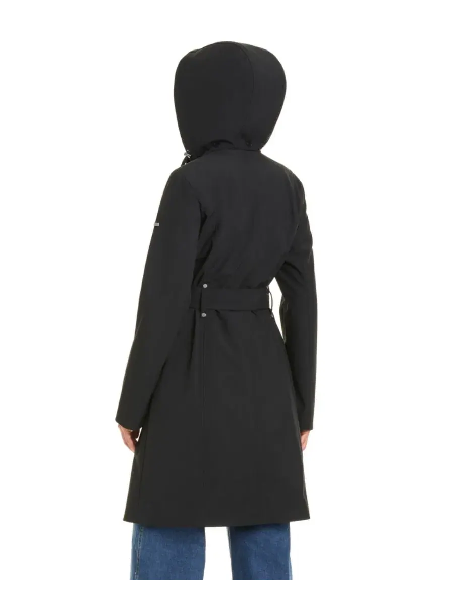 Пальто с поясом из софтшелла, модель Belted Softshell Coat Jones New York — изображение 13 из 13, черный