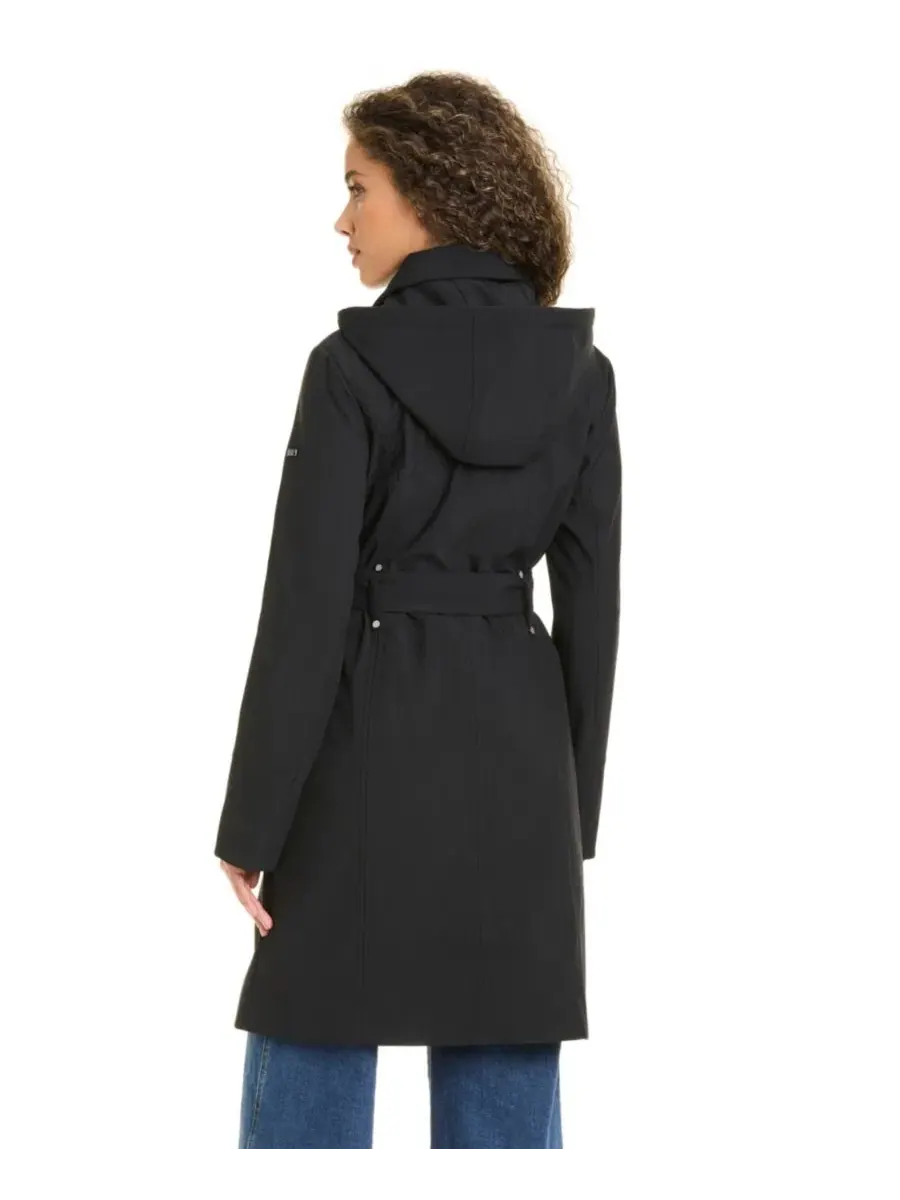 Пальто с поясом из софтшелла, модель Belted Softshell Coat Jones New York — изображение 5 из 13, черный