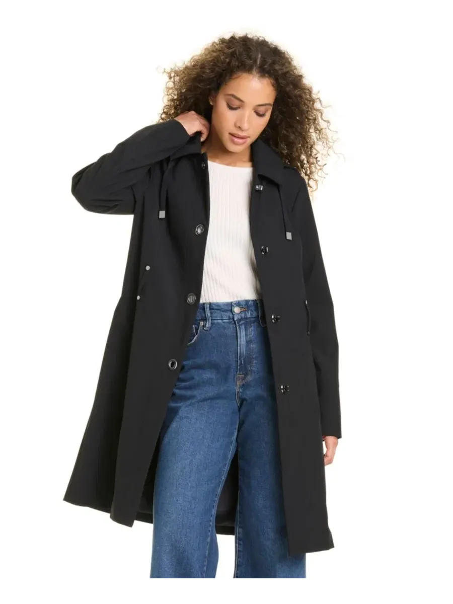 Пальто с поясом из софтшелла, модель Belted Softshell Coat Jones New York — изображение 7 из 13, черный