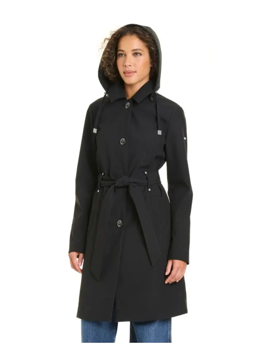 Пальто с поясом из софтшелла, модель Belted Softshell Coat Jones New York — изображение 9 из 13, черный