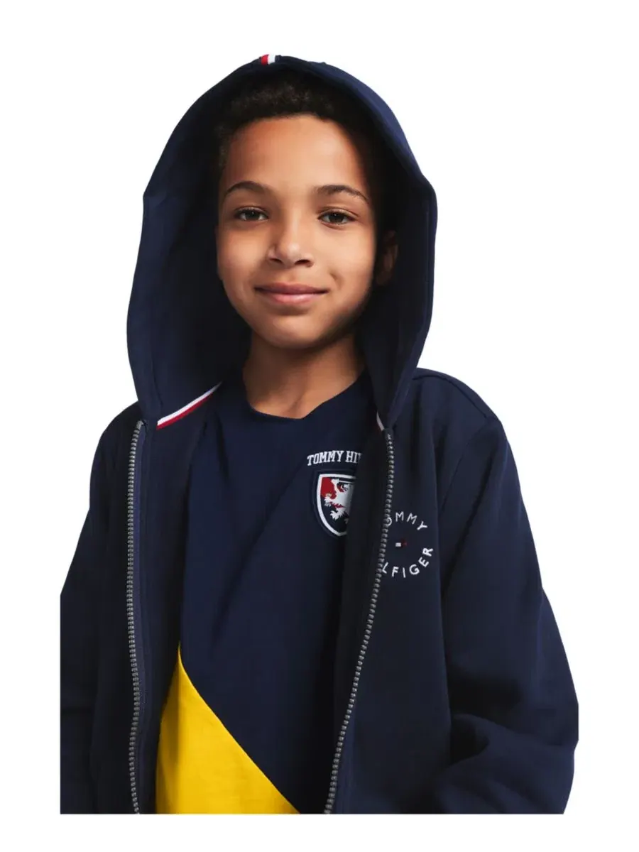 Худи на молнии с капюшоном Tommy Hilfiger — изображение 4 из 9, темно-синий