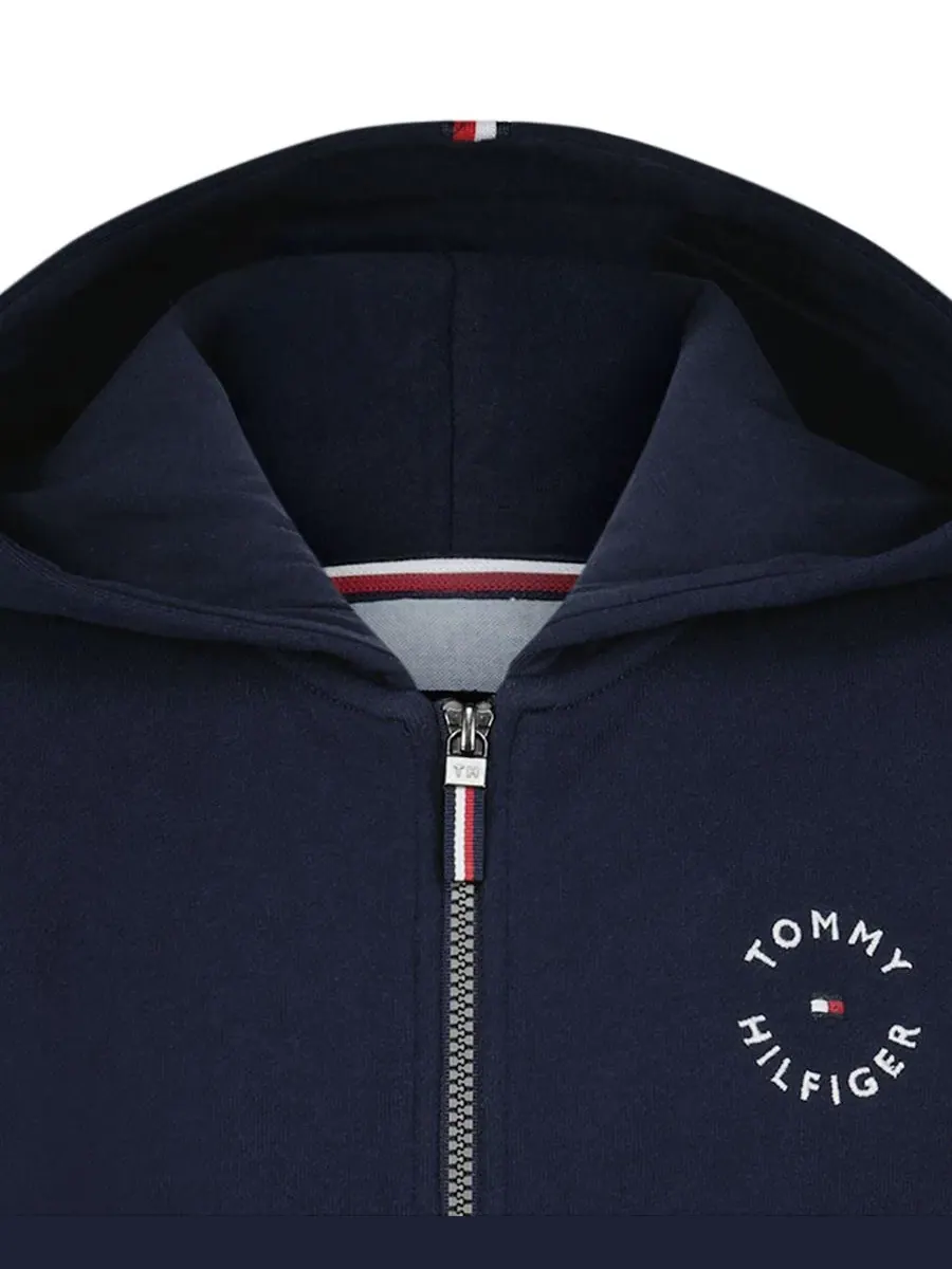 Худи на молнии с капюшоном Tommy Hilfiger — изображение 8 из 9, темно-синий