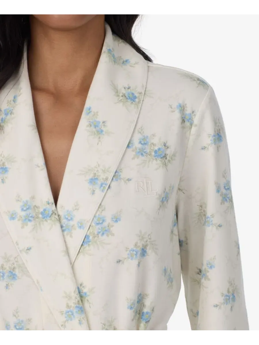 Халат с шальным воротником Lauren Ralph Lauren — изображение 2 из 3, синий