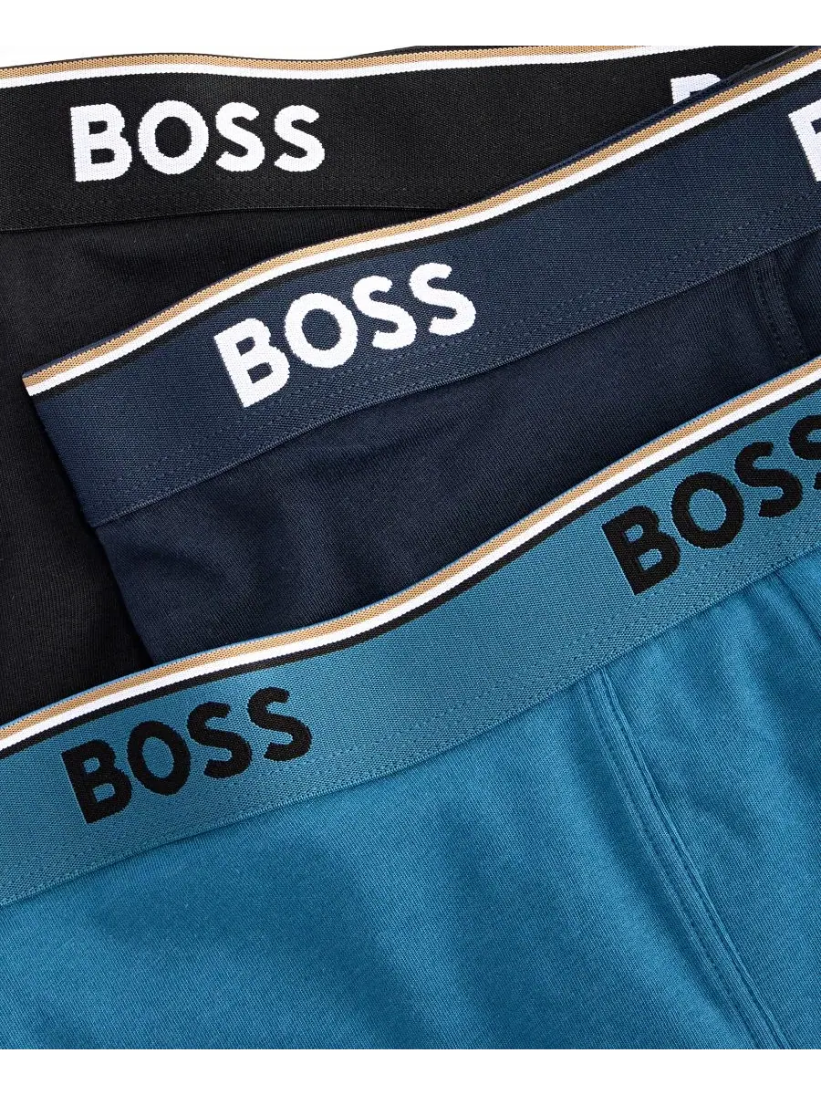 Трусы Power 3-Pack Stretch Cotton Hugo Boss — изображение 2 из 3, черный синий темно-синий