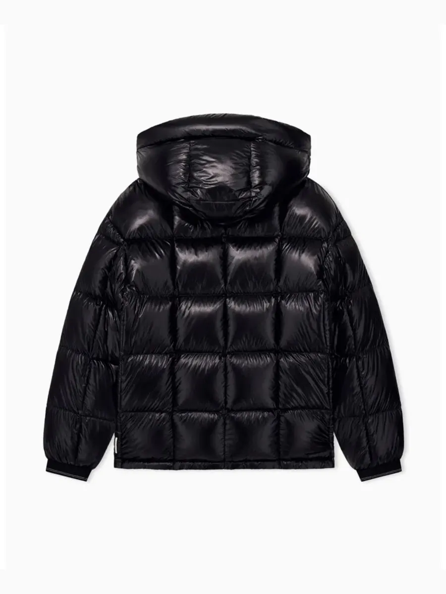 Куртка-пуховик с капюшоном, металлический блеск A|X Armani Exchange — изображение 3 из 3, черный