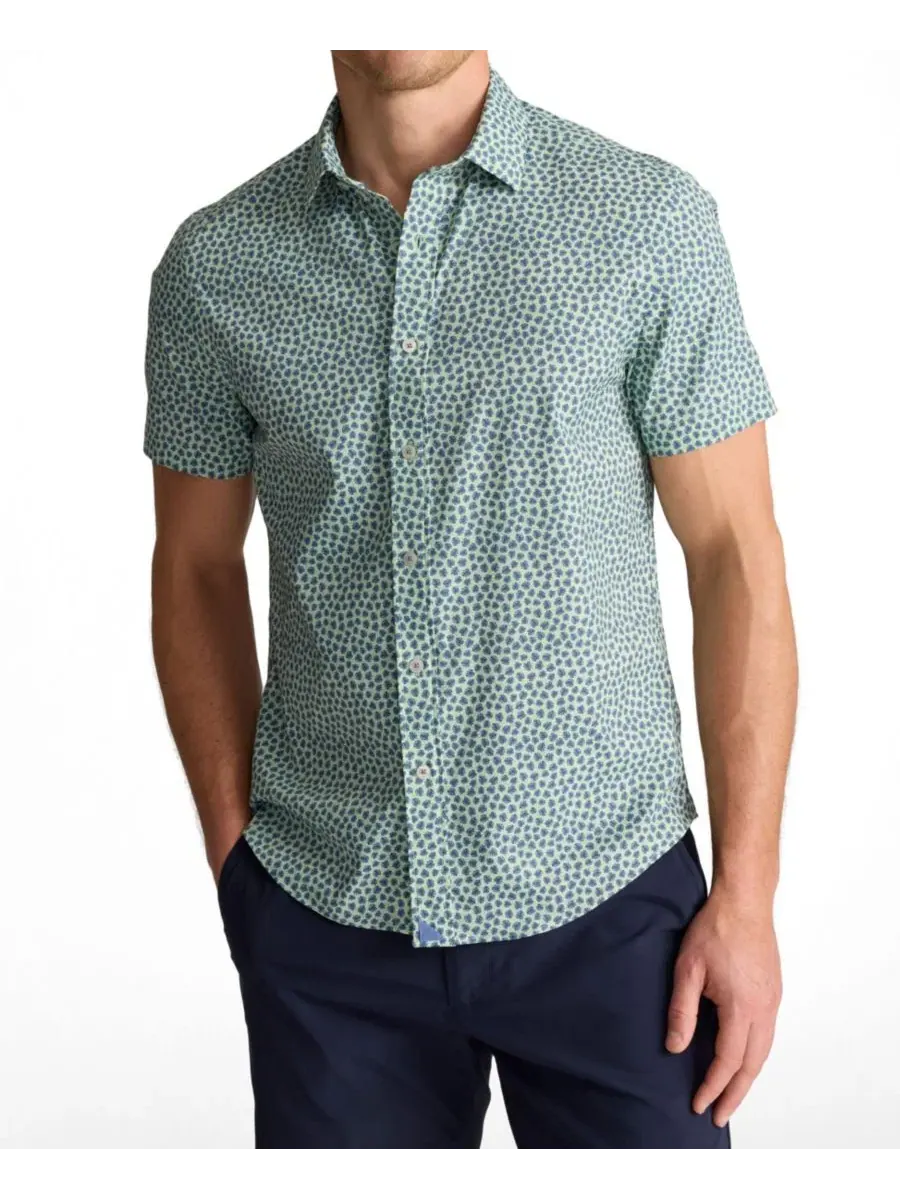 Мужская рубашка с коротким рукавом Slim Fit Performance Kyros UNTUCKit