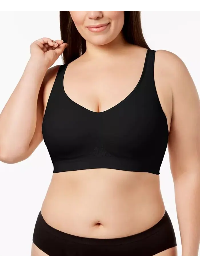 Comfort Revolution ComfortFlex Fit бесшовный утягивающий бюстгальтер без косточек 3488 Bali — изображение 2 из 3, черный