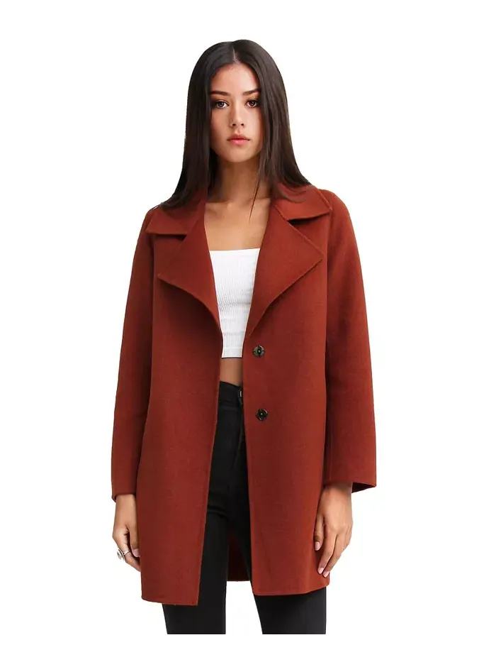 Женская оверсайз куртка Ex-Boyfriend из смесовой шерсти Belle & Bloom