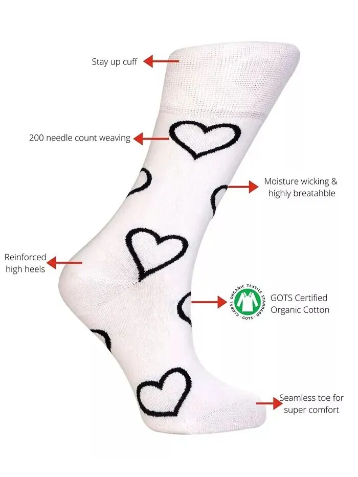 Женские супермягкие хлопковые бесшовные носки для брюк с мыском Love Sock Company — изображение 3 из 4, белый