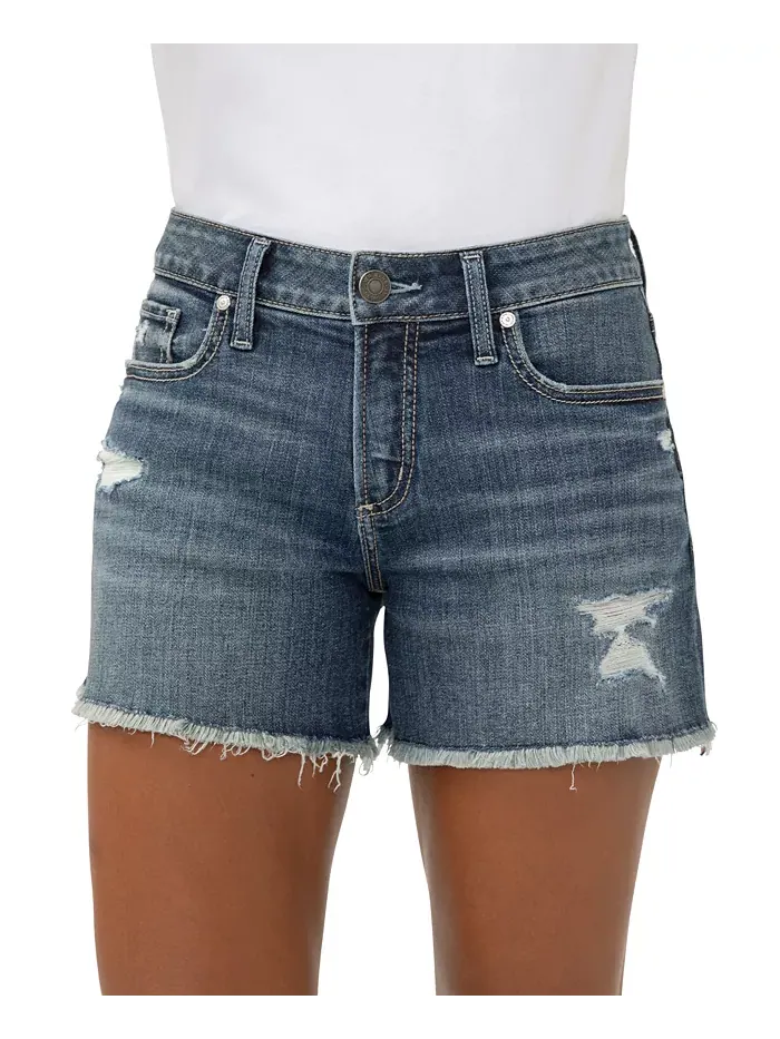 Женские джинсовые шорты Suki с завышенной талией Silver Jeans Co.