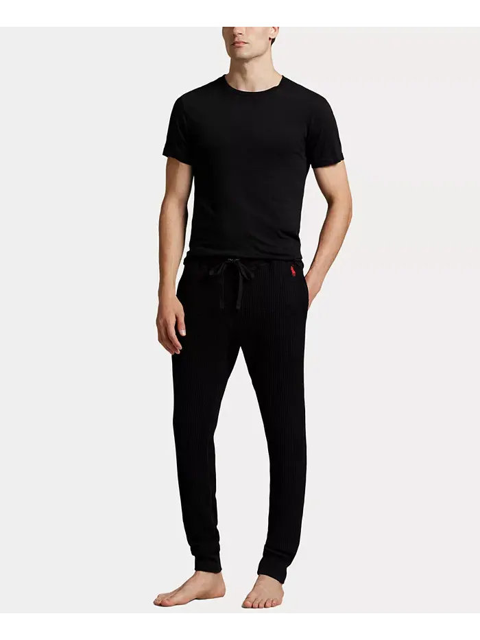 Мужские термоштаны-пижамы премиум-класса Jogger Polo Ralph Lauren — изображение 3 из 6, черный
