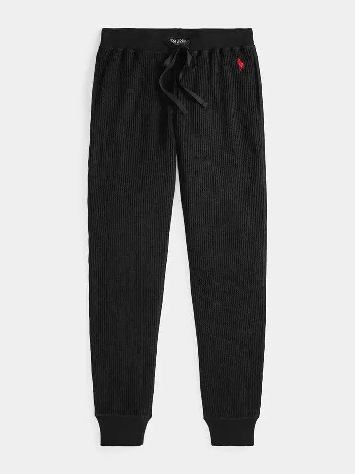 Мужские термоштаны-пижамы премиум-класса Jogger Polo Ralph Lauren — изображение 5 из 6, черный