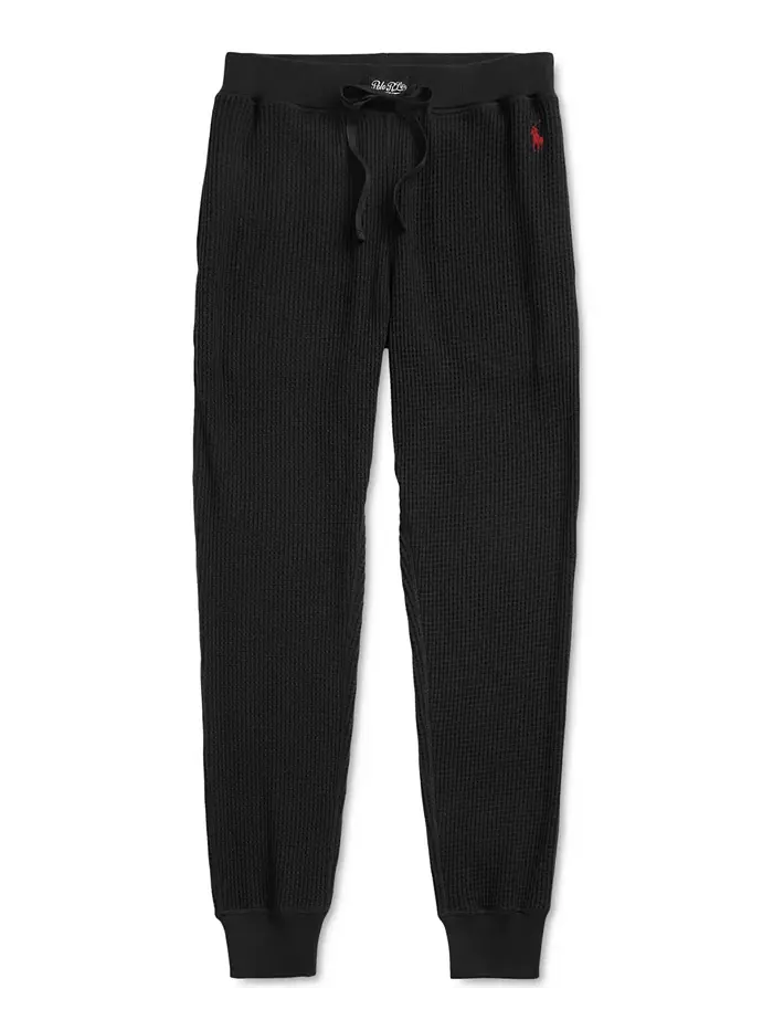 Мужские термоштаны-пижамы премиум-класса Jogger Polo Ralph Lauren — изображение 6 из 6, черный