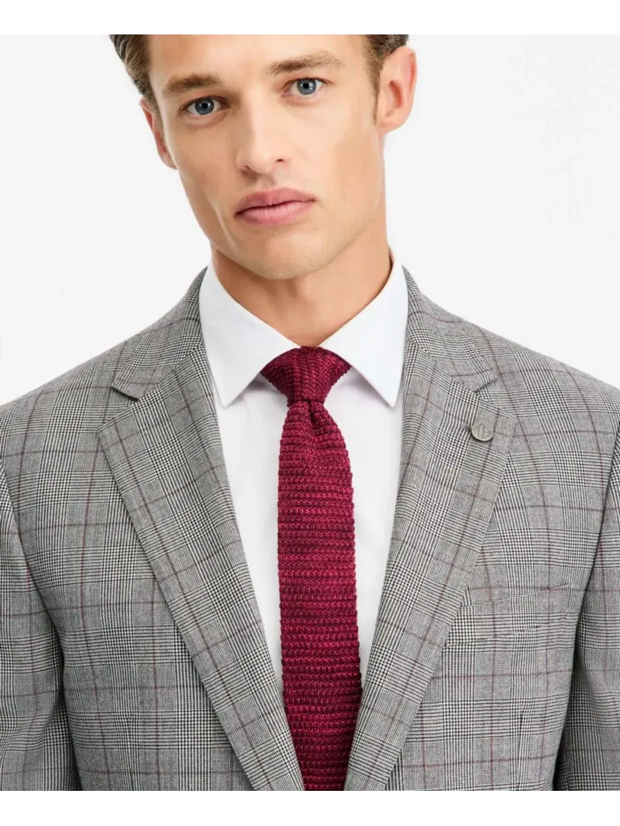 Пиджак мужской с принтом в клетку, Modern Fit Ted by Ted Baker — изображение 3 из 4, серый