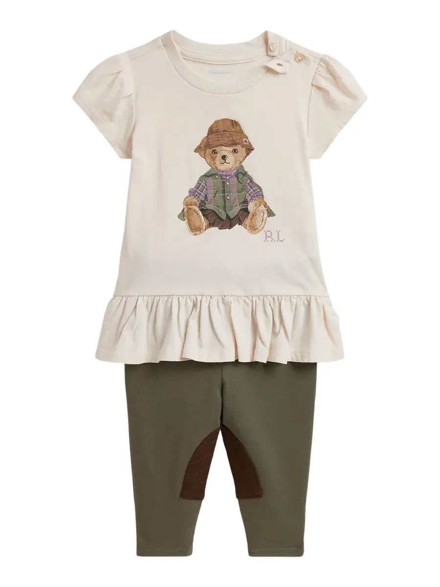 Комплект из футболки с воланами и леггинсов Polo Bear Polo Ralph Lauren