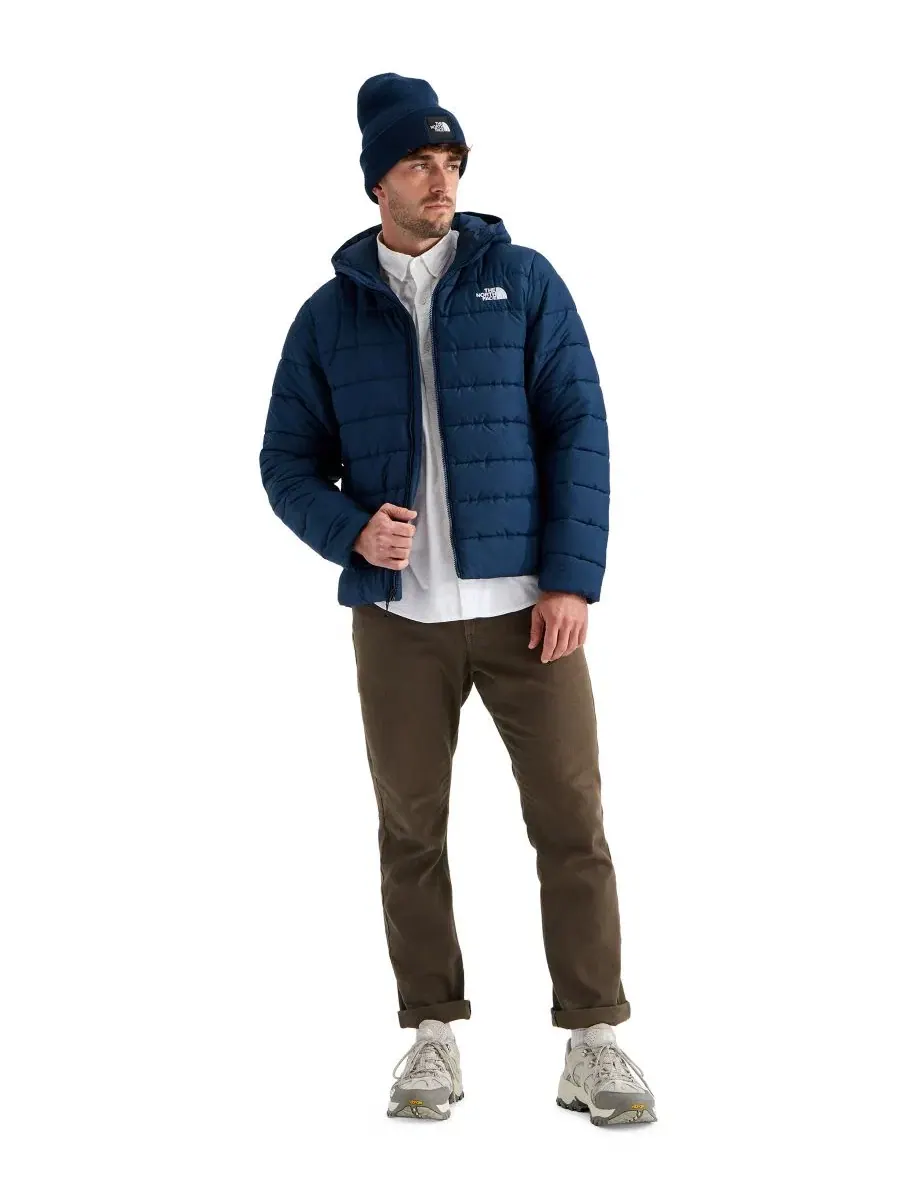 Куртка мужская с капюшоном, утепленная, ветрозащитная The North Face — изображение 2 из 5, темно-синий