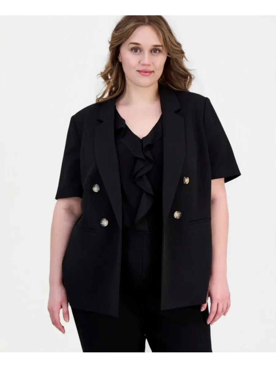 Жакет с коротким рукавом и открытым передом Plus Size Anne Klein