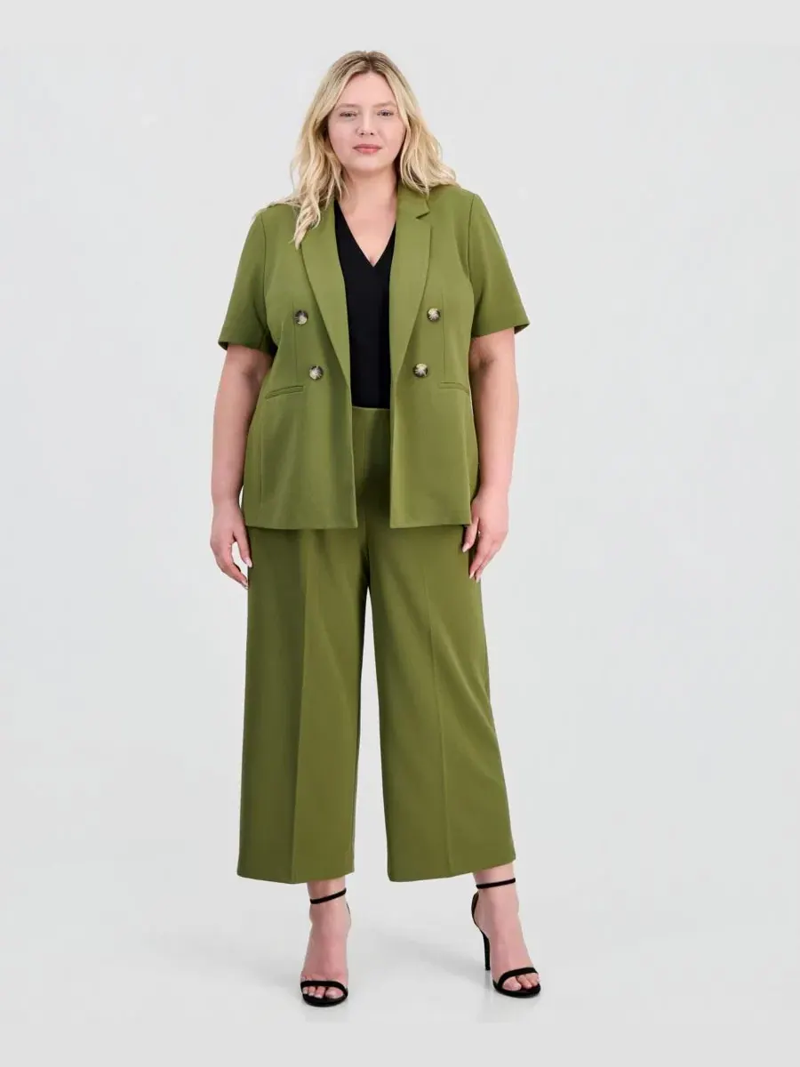 Жакет с открытым передом и коротким рукавом, модель из коллекции Anne Klein — изображение 1 из 3, зеленый