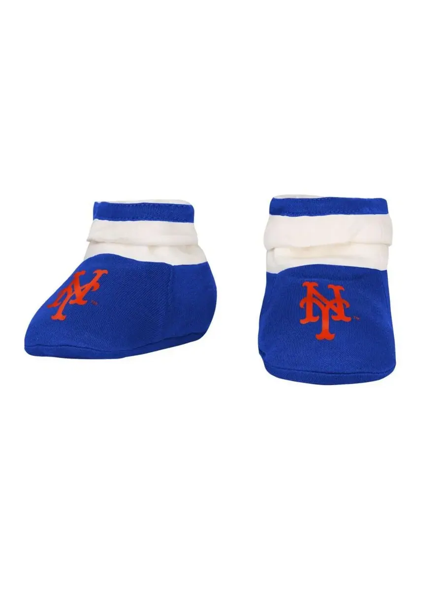 Комплект боди, слюнявчика и пинеток New York Mets Up One Outerstuff — изображение 2 из 4, белый