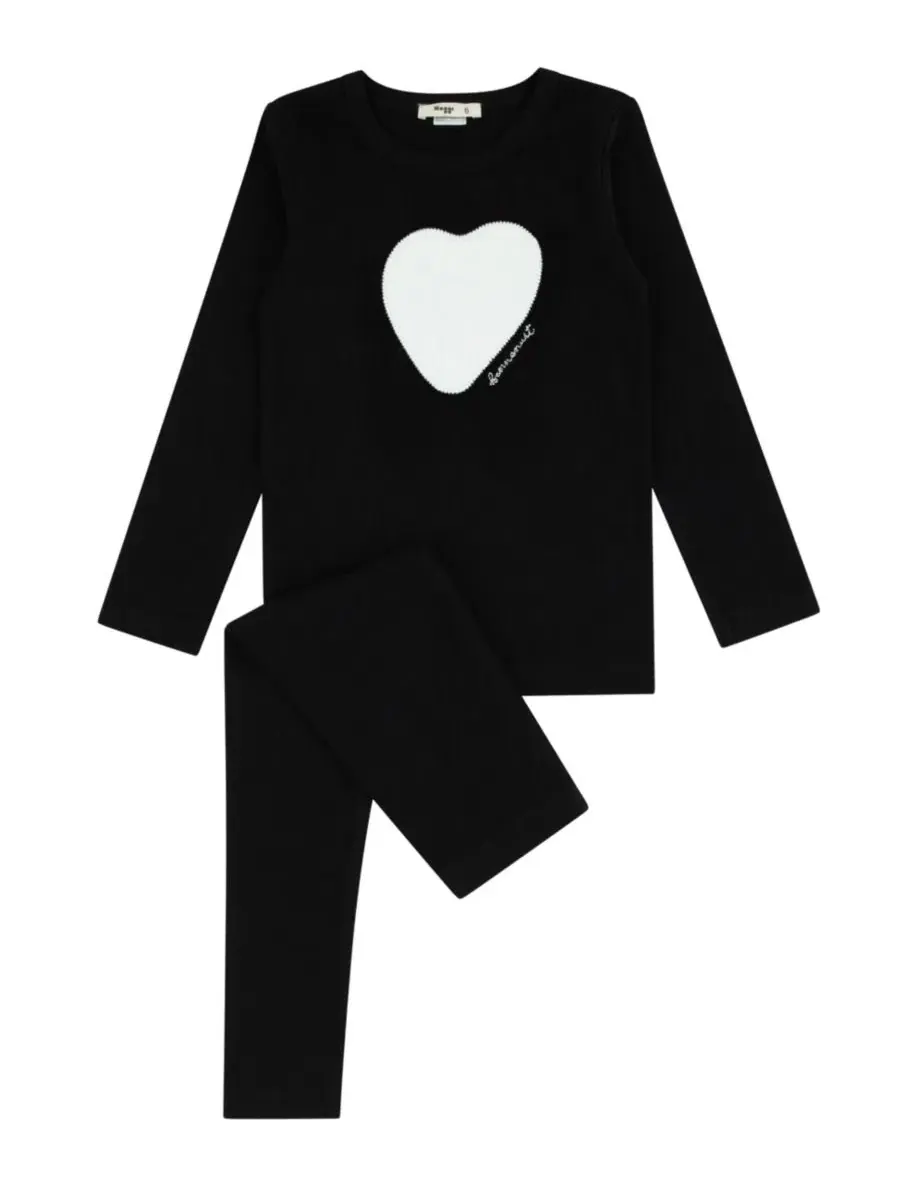Комплект из футера с принтом Heart/Star NoggiWear — черный