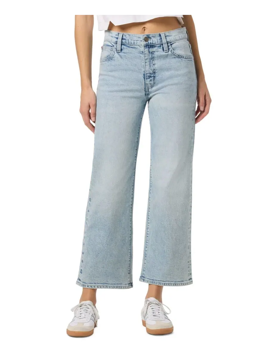 Джинсы с высокой посадкой и широкими штанинами Rosalie Hudson Jeans — красный
