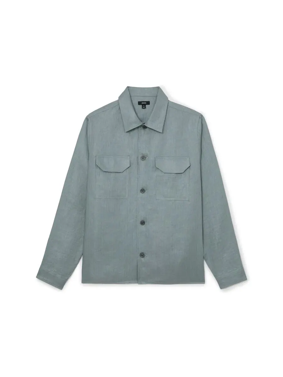 Мужская рубашка-оверсайз Polasio Herringbone Stripe Overshirt REISS