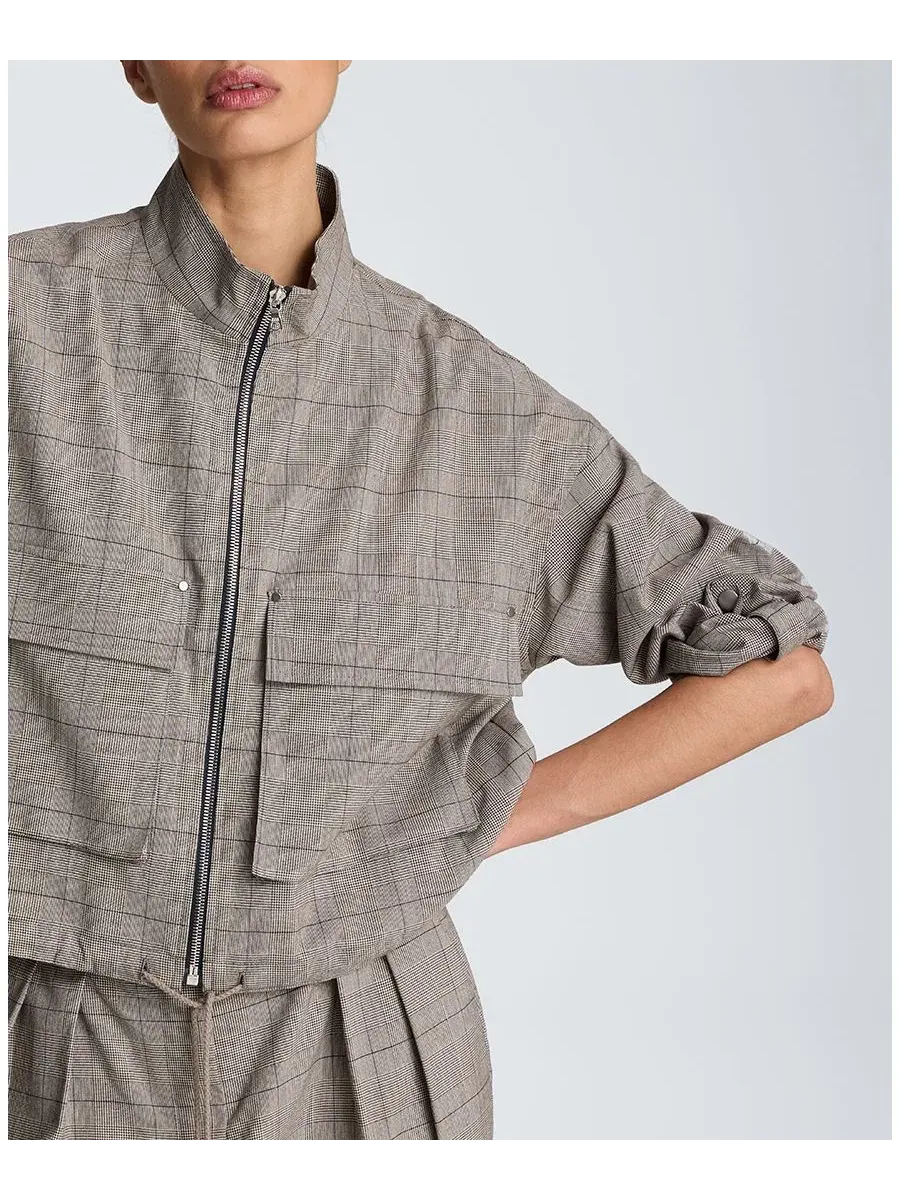 Ветровка женская с воротником-стойкой и клапанами Kenneth Cole — изображение 5 из 6, бежевый