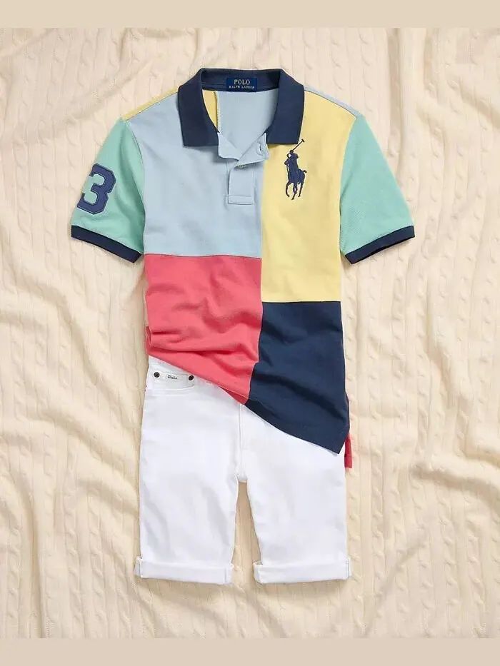 Узкие джинсовые шорты из эластичного денима Big Boys Sullivan Polo Ralph Lauren — изображение 4 из 4, белый