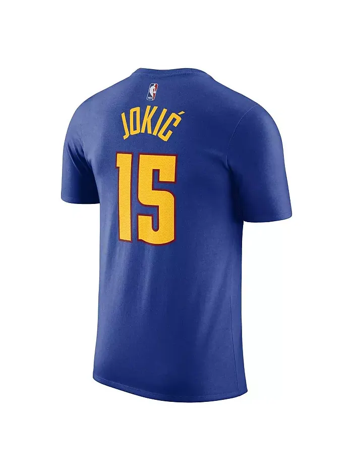 Мужская футболка Nikola Jokic Denver Nuggets с именем и номером, синяя, коллекция Statement Edition — изображение 2 из 3
