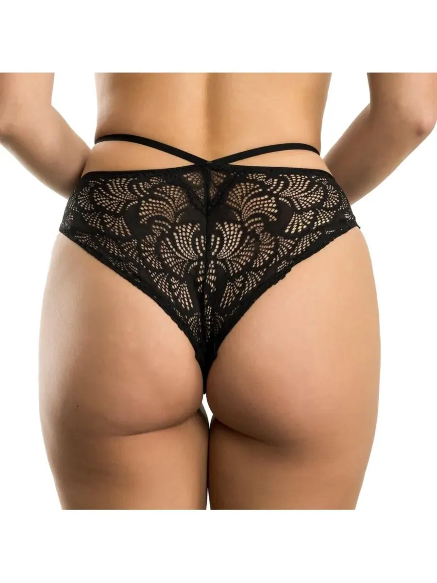 PARFAIT Женские кружевные бриджи Olivia Cheeky с поясом - черные — изображение 4 из 4, черный
