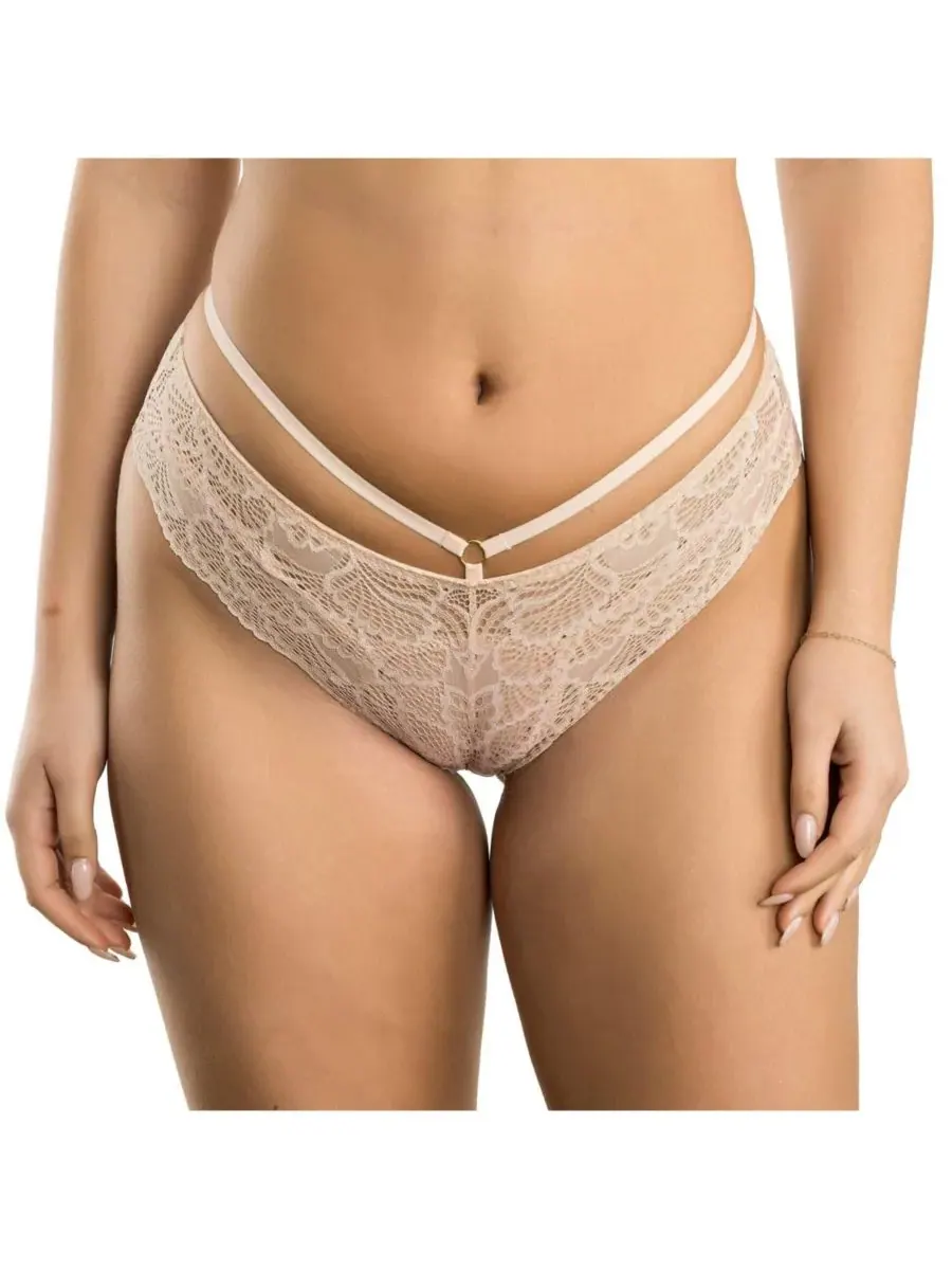 PARFAIT Женские кружевные бриджи Olivia Cheeky с поясом - черные