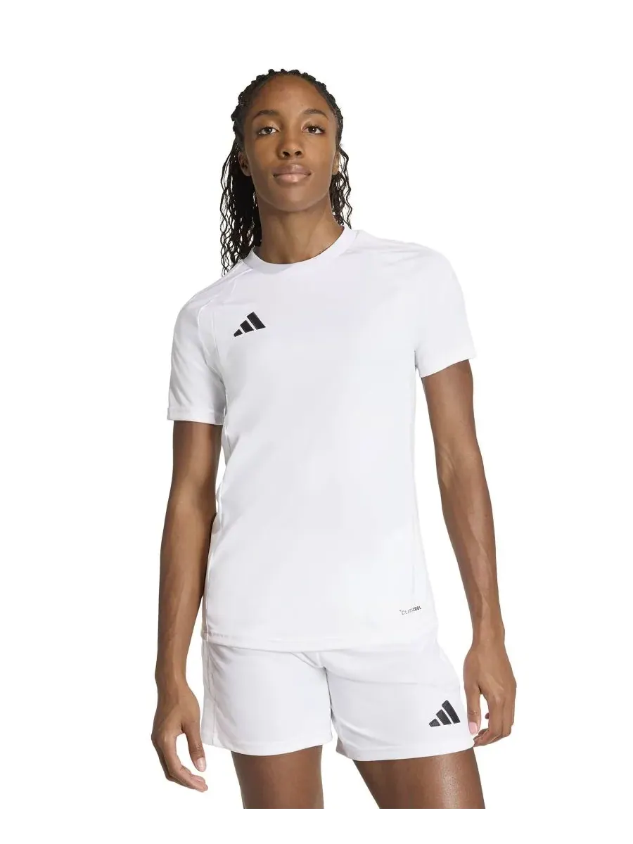 Женская футболка Tiro 26 League Soccer Adidas — изображение 1 из 6, белый/белый/черный