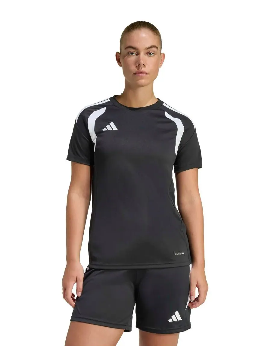 Женская футболка Tiro 26 League Soccer Adidas — изображение 1 из 6, черный/белый