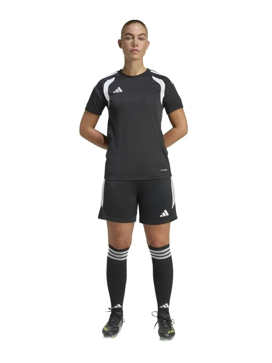 Женская футболка Tiro 26 League Soccer Adidas — изображение 2 из 6, черный/белый