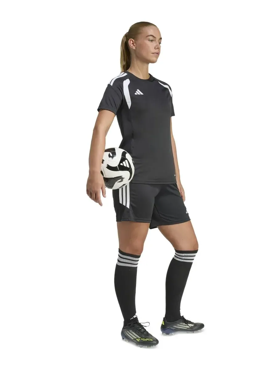Женская футболка Tiro 26 League Soccer Adidas — изображение 3 из 6, черный/белый