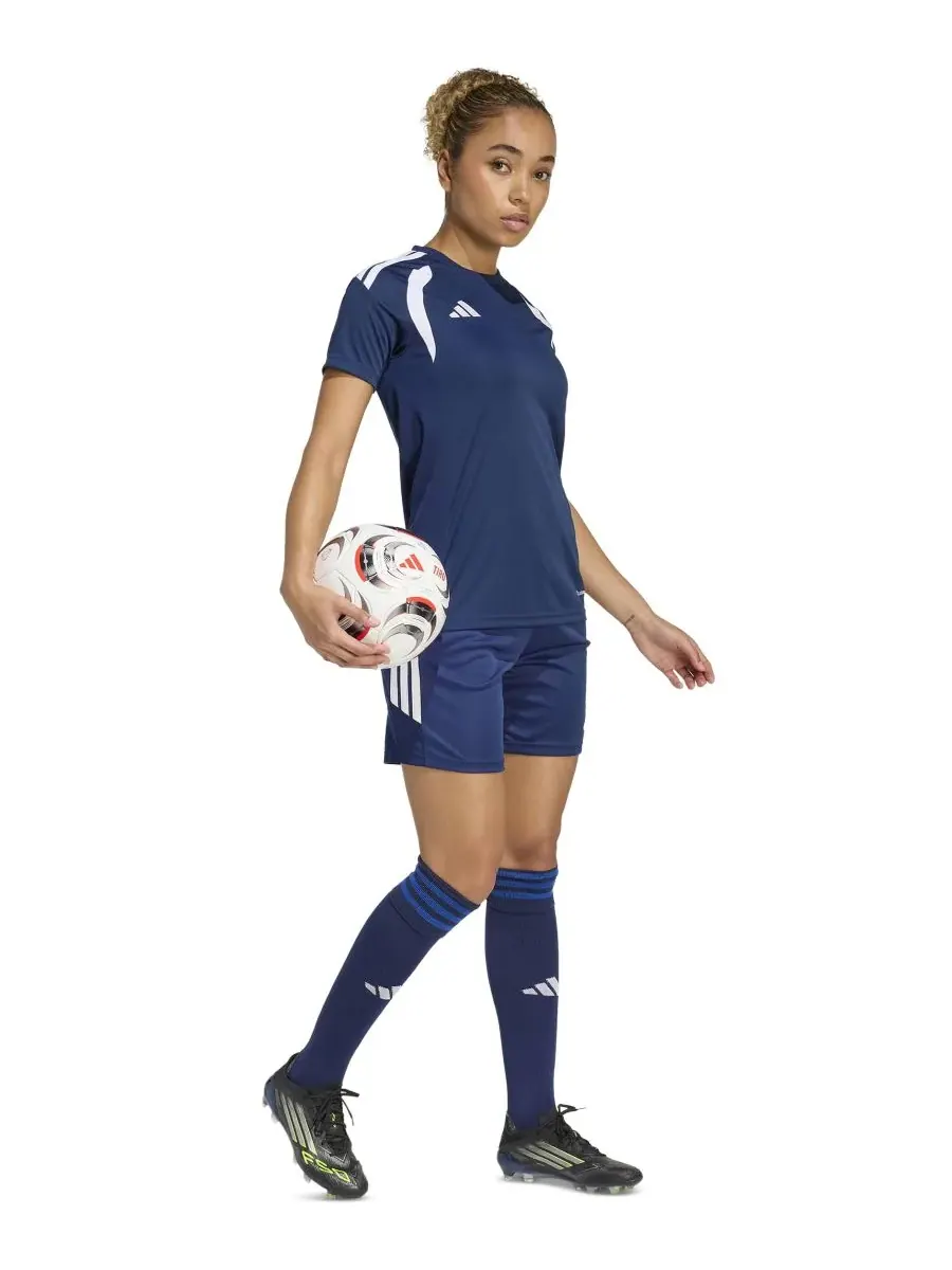Женская футболка Tiro 26 League Soccer Adidas — изображение 2 из 6, темно-синий синий/белый